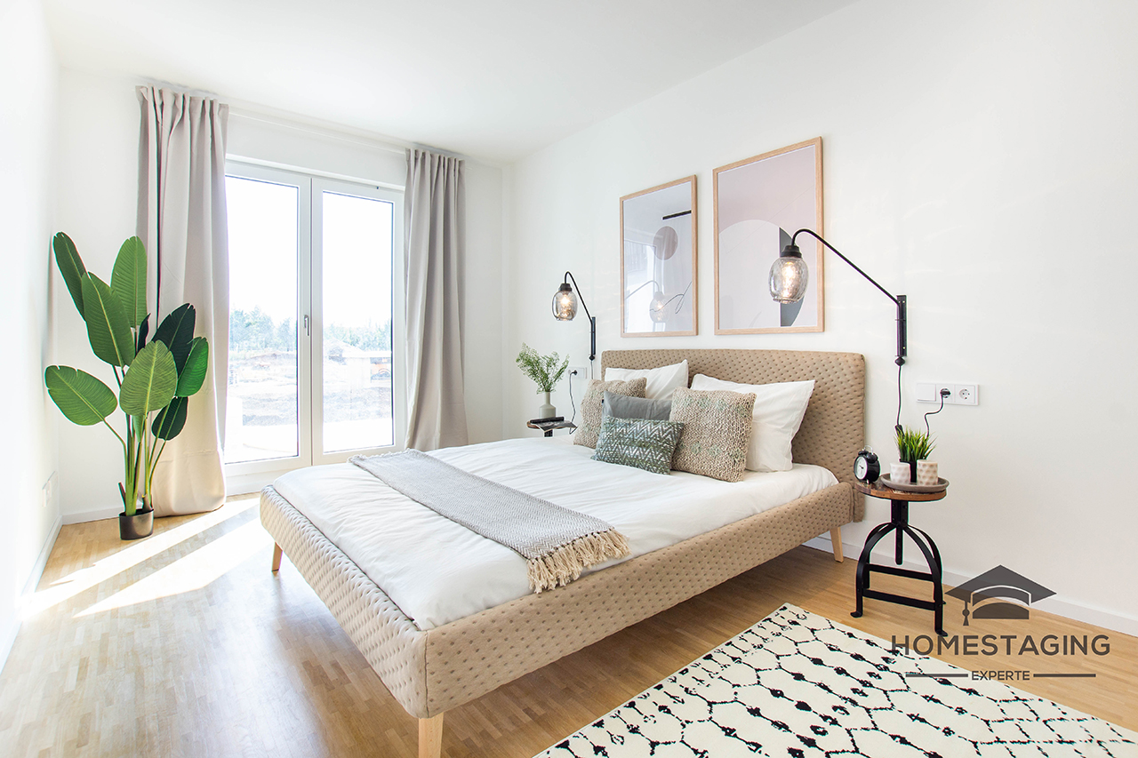 Musterwohnung möbliertes Schlafzimmer